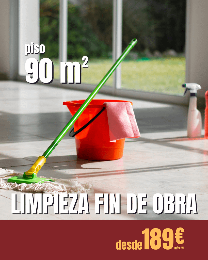 Limpieza fin de obra piso 90 metros cuadrados
