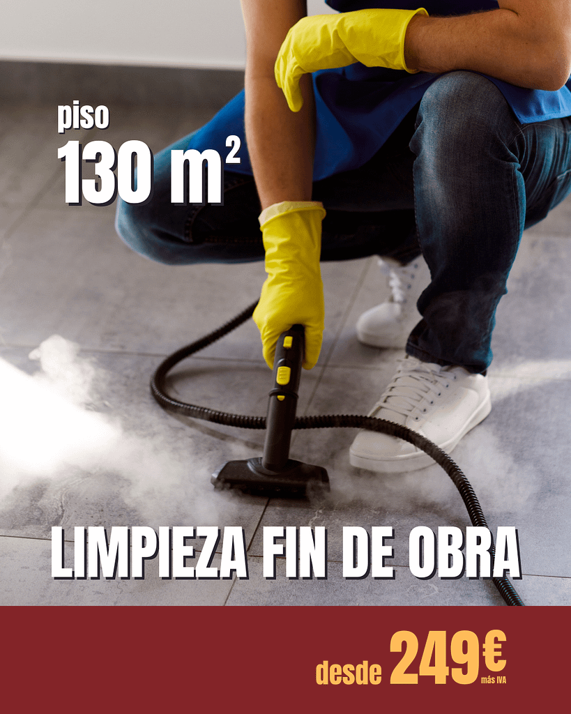 Limpieza fin de obra piso 130 metros cuadrados